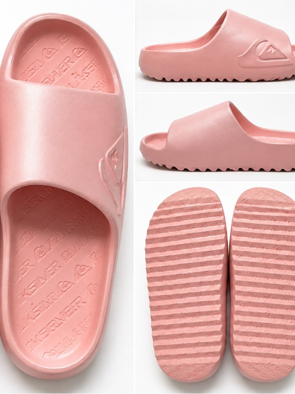 Quiksilver Kids Pink Slide Sandals – Soft Blush Slip-Ons Sz 11 NWT